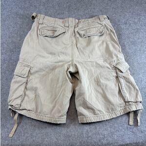 Aeropostale Cargo Shorts Mens Beige Utility Tactical Skater Baggy Y2K Size 36
